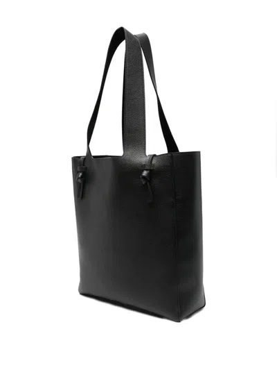 Strathberry Melody Tote Fine Grain Leather Black Bags