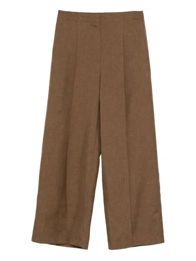 Theory Deep Plt Pant.city T Clothing In Brown