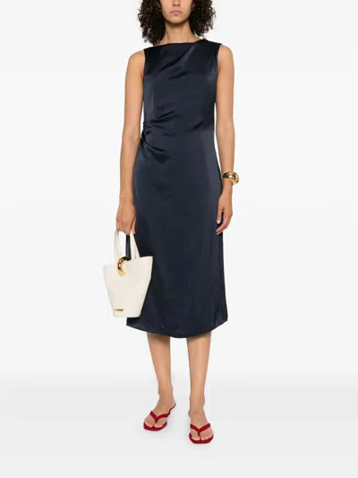 Theory Shldr Drape Dr.crush Clothing In Blue