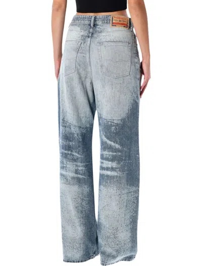 Diesel Relaxed Fit Wide Leg Trousers With Pockets In Multi