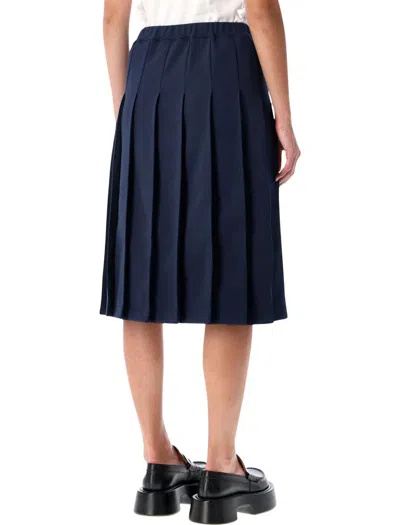 Comme Des Garçons Midi Skirt Featuring Structured Pleats In Blue