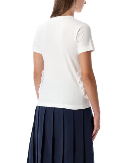 Comme Des Garçons Ruffle Detail Pocket T-shirt In White