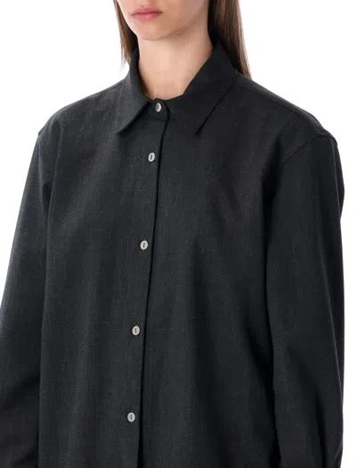 The Latest Black Long-sleeved Shirt With Classic Collar In Black