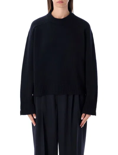 Soeur Cozy Knit Sweater Raglan Sleeves In Blue