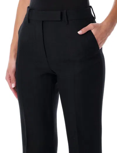 Tom Ford Sharp Herringbone Tailored Straight Leg Trousers Clothing In Black