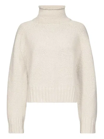 Loulou De Saison Kean Stand Collar Ribbed Sweater In Gray