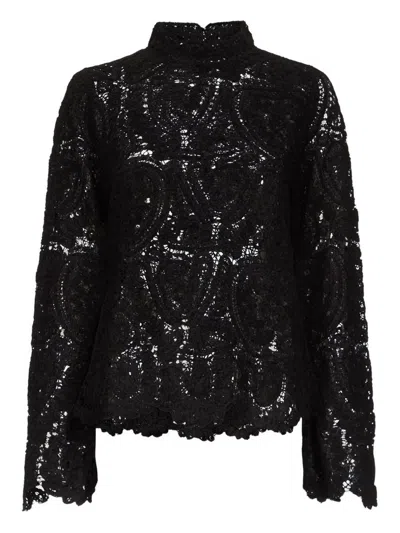 Loulou De Saison Wade Stand Collar Sweater Clothing In Black