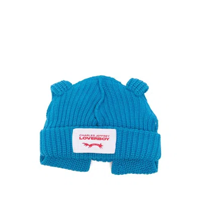 Charles Jeffrey Loverboy Pop Up-ears Beanie In Blue