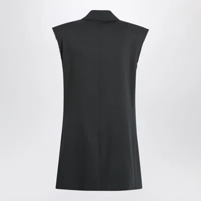 Ami Alexandre Mattiussi L Sleeveless Tuxedo Jacket In Black