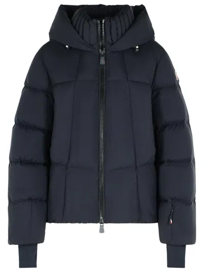 Moncler Hooded Down Ski Jacket Drawstring In Black