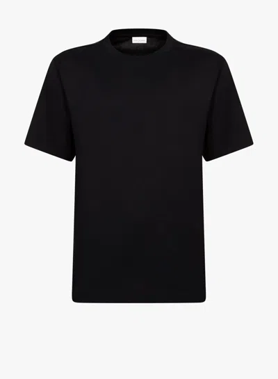 Dries Van Noten Oversized Black Cotton T-shirt In Black