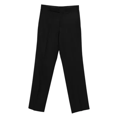 Lardini Pressed-crease Trousers In Black