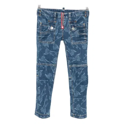 Dsquared2 Statue Of Liberty Printed Skinny Jeans In Blue