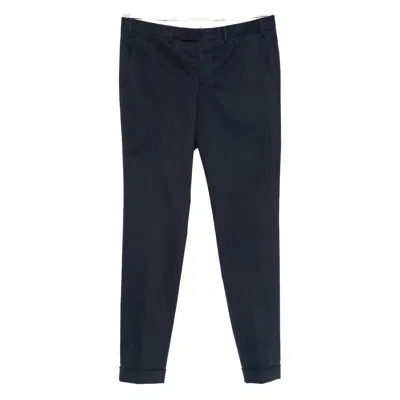 Pt Torino Pleated-cuffed Trousers In Blue