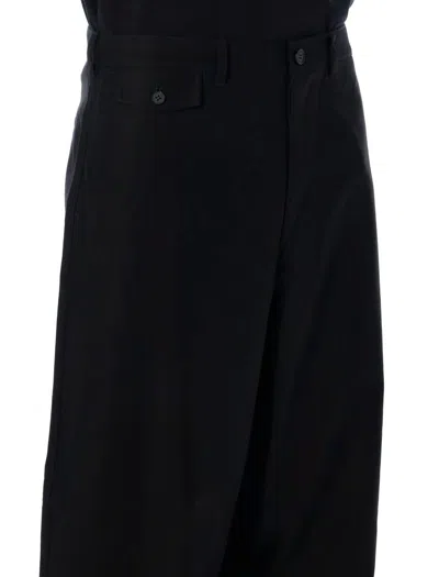 Comme Des Garçons Homme Deux Chino Trousers With Belt Loops And Pockets In Black