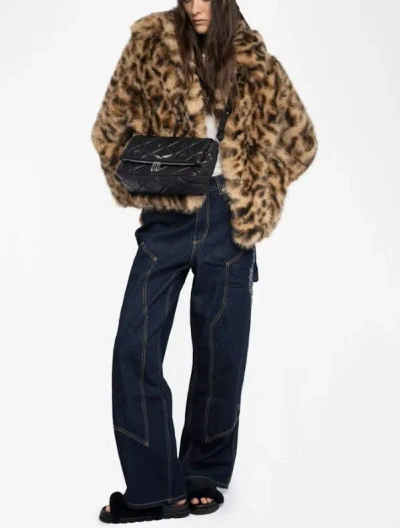 Zadig & Voltaire Rock Ii Quilted Chain Crossbody Bag In Black