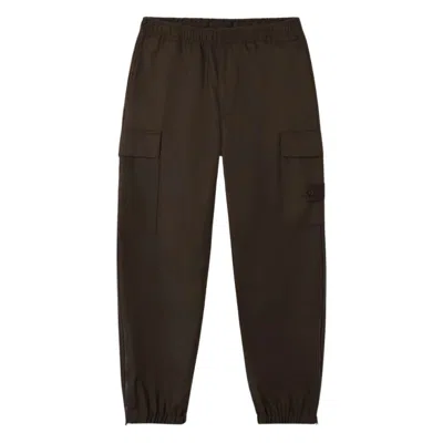 Stone Island Loose-fit Cargo Trousers With Elasticated Zipped Cuffs In Brown