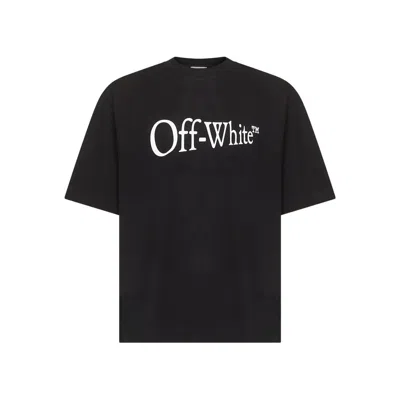 Off-white Oversized Black T-shirt With Contrasting Logo Print In Cotton