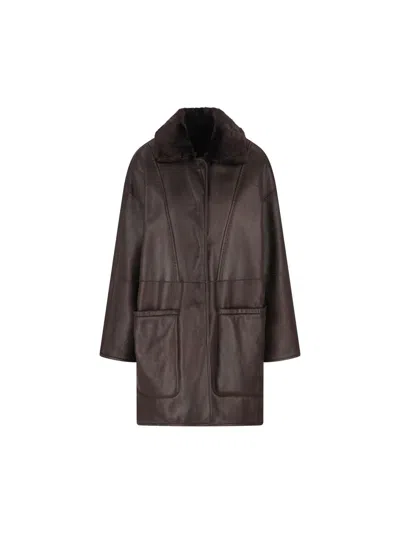 Max Mara Reversible Coat In Brown