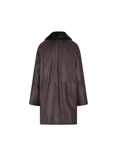 Max Mara Reversible Coat In Brown