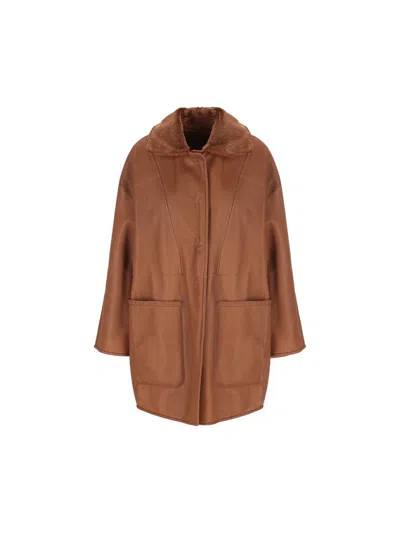 Max Mara Coats In Brown