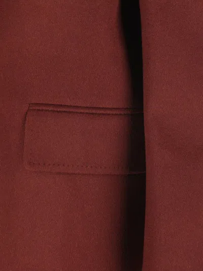 Max Mara Single-breasted Blazer In Red