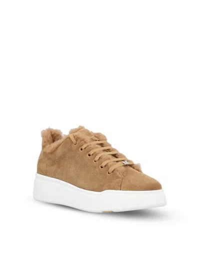 Max Mara Round-toe Low-top Casual Shoes In Brown