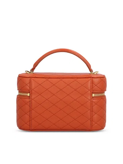 Saint Laurent Borsa Vanity Gaby In Pelle Di Agnello In Brown