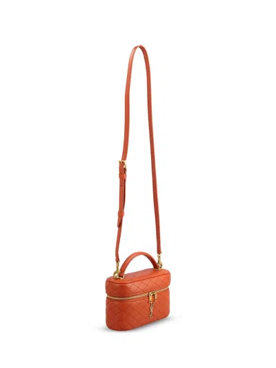Saint Laurent Borsa Vanity Gaby In Pelle Di Agnello In Brown