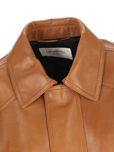 Saint Laurent Jackets In Brown
