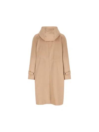 Max Mara Quilted Wool Coat In Neutral