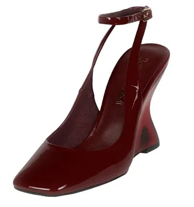 Jeffrey Campbell 95mm Ankle-strap Square-toe Wedge Sandals In Brown