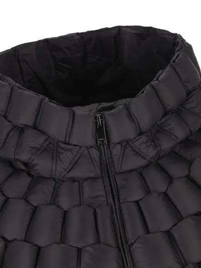 Raxxy 3d Diamond Down Coat In Black