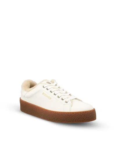 Bogner Lucerne Shearling-lined Leather Sneakers In White
