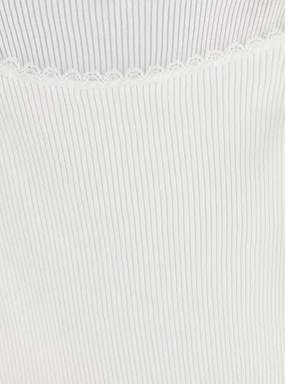 Chloé Scallop-trim Tank Top In White