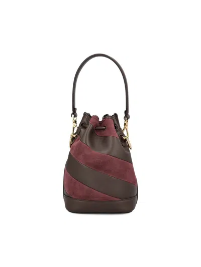 Fendi Mon Tresor Mini Sac En Cuir Et Daim Avec Tressage Bicolore In Brown
