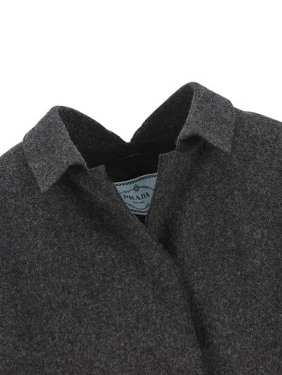 Prada Coats In Gray