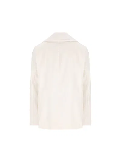 Sealup Amalfi Double-breasted Peacoat In Neutral