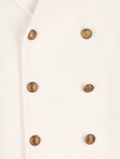 Sealup Amalfi Double-breasted Peacoat In Neutral