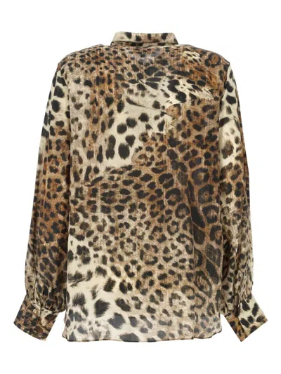 Antonelli Leopard Print Blouse In Brown
