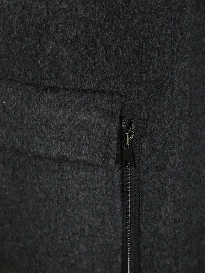 P.a.r.o.s.h Hooded Pocket Gilet In Gray