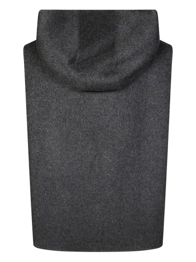 P.a.r.o.s.h Hooded Pocket Gilet In Gray
