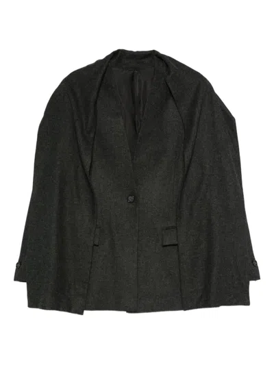 Totême Tailored Blazer Jacket Scarf In Green
