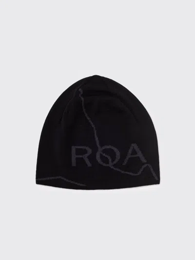 Roa Logo Wool Beanie In Brown