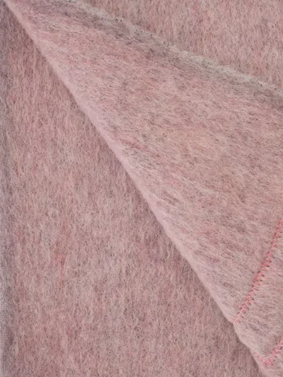 Acne Studios Wool Mohair Scarf In Brown