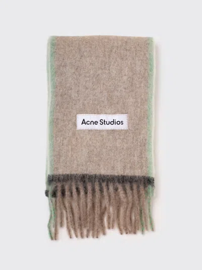 Acne Studios Wool Mohair Scarf In Brown