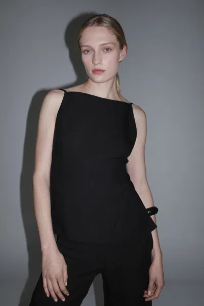 St Agni Backless Camisole Top In Black