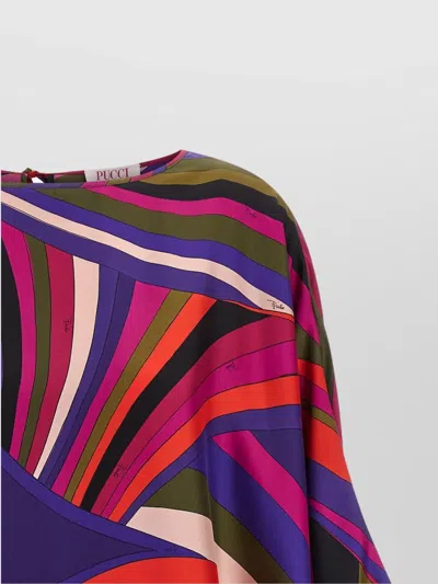 Pucci Loose Fit Patterned Caftan With Back Tie In Multi