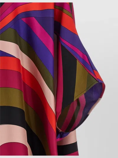 Pucci Loose Fit Patterned Caftan With Back Tie In Multi