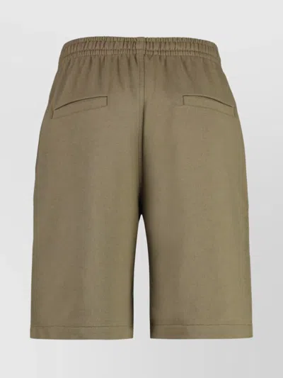 Isabel Marant Cotton Bermuda Shorts Elastic Waistband In Burgundy